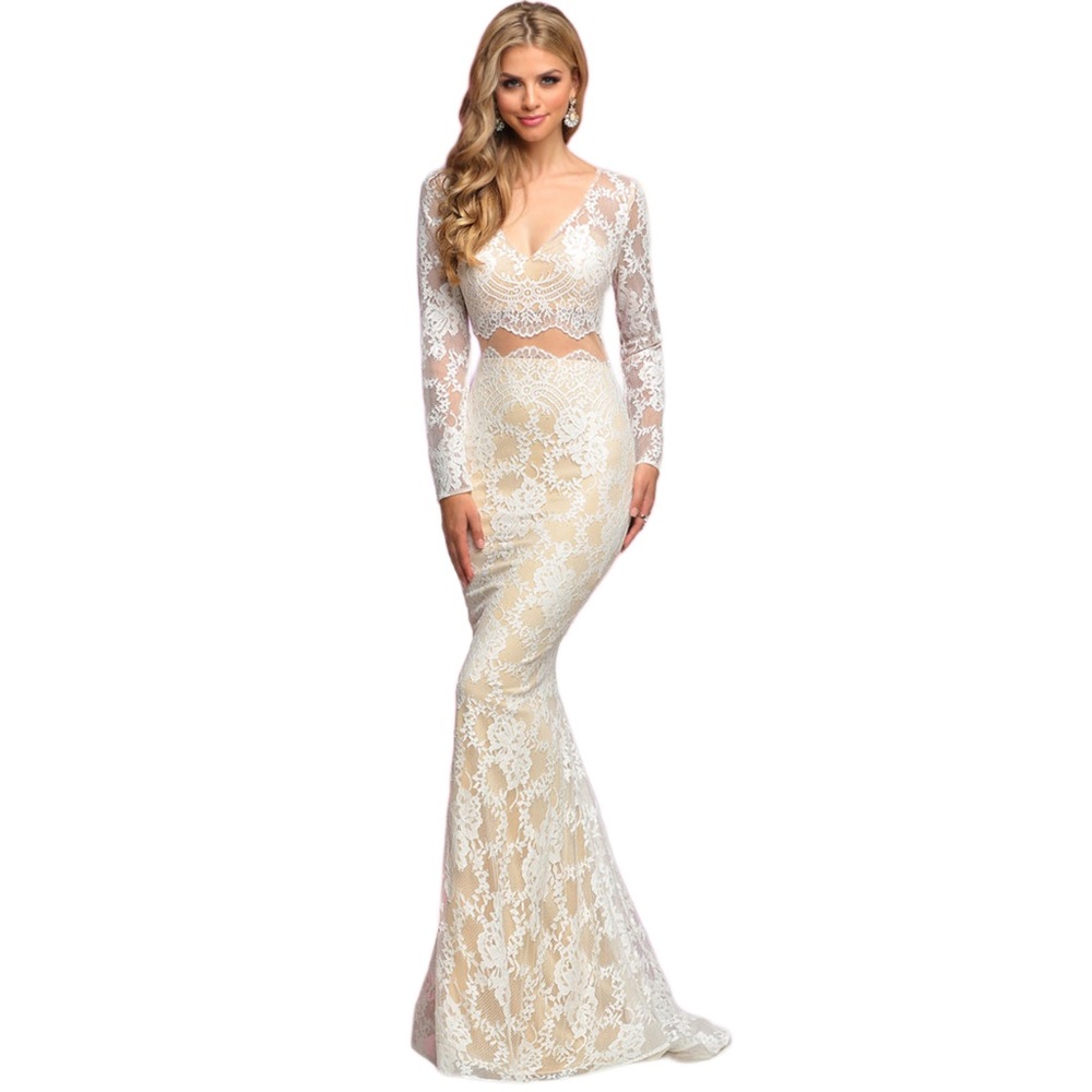 ZOEY GREY IVORY/NUDE BRIDAL DRESS Sz. 10